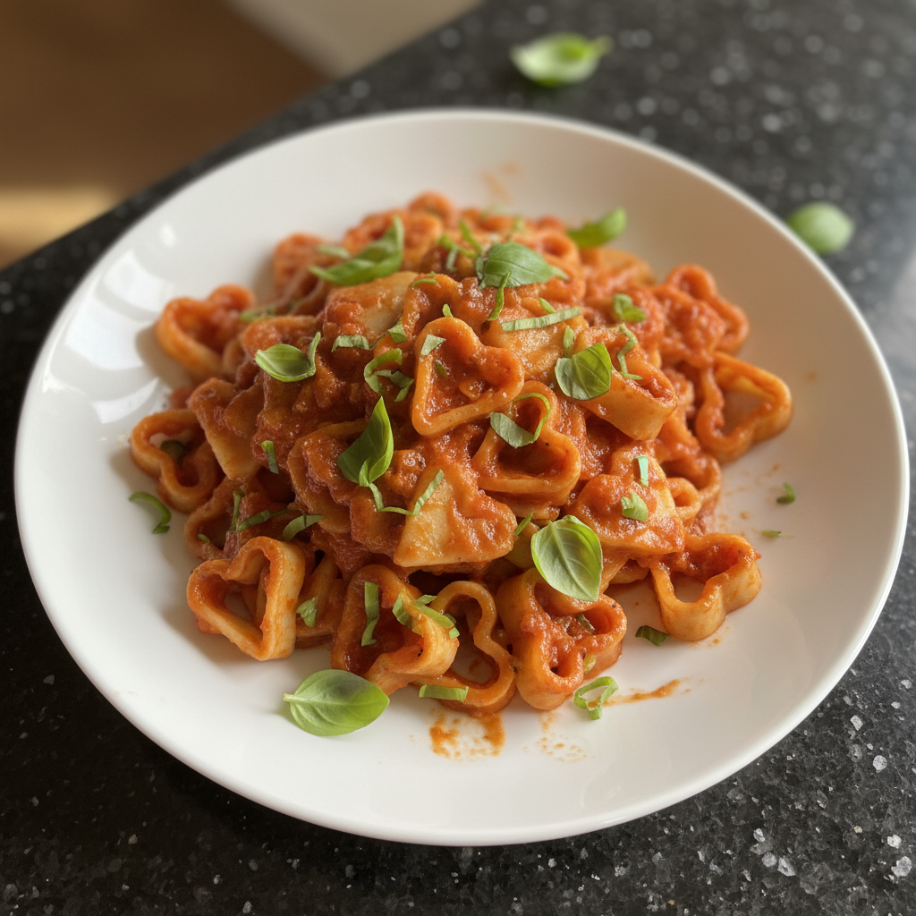 Romantic Heart-Shaped Pasta