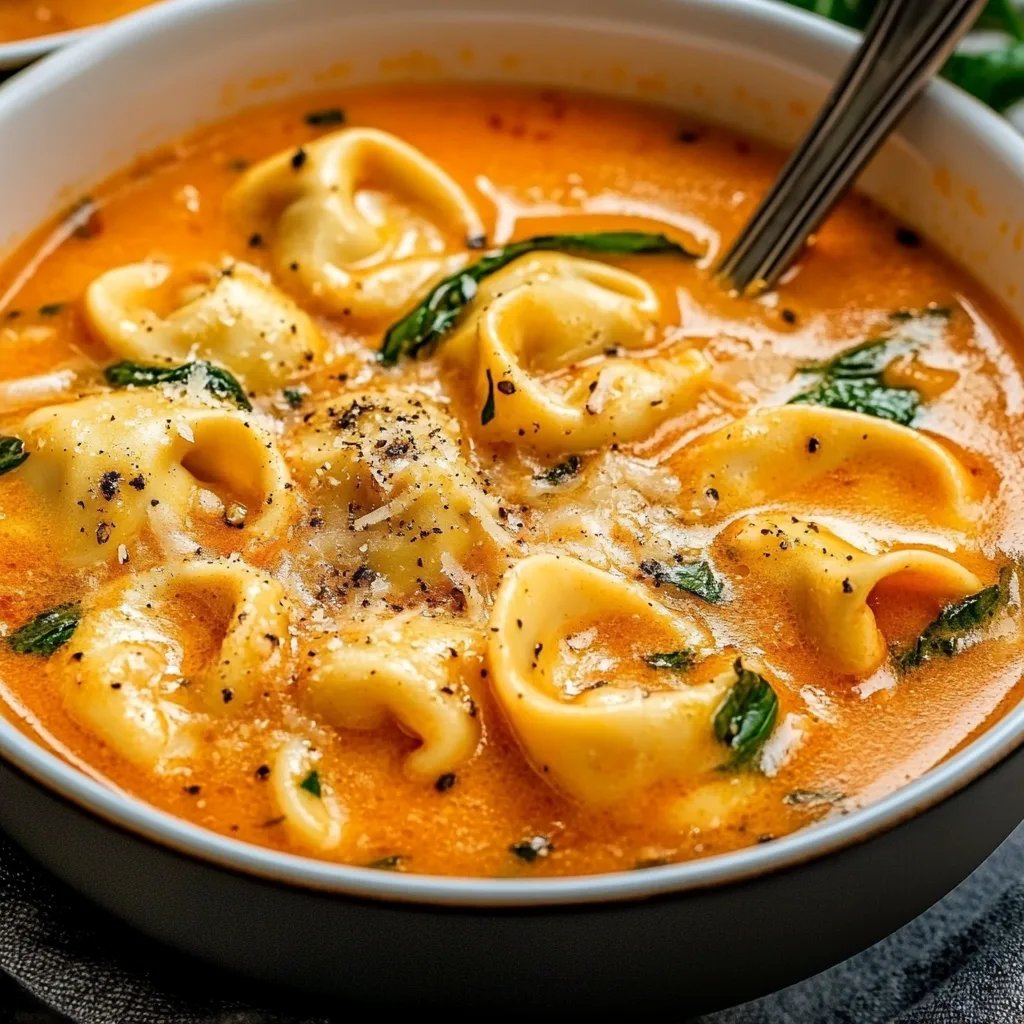 Creamy Tomato Tortellini Soup