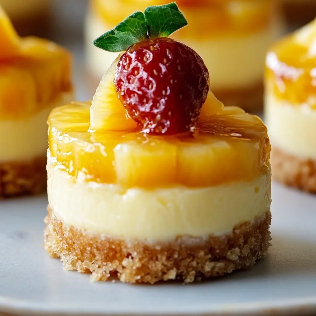 Individual Pineapple Cheesecakes Bliss