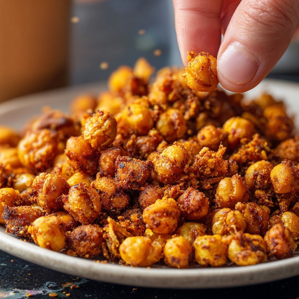 Crispy Roasted Chickpeas Spiced