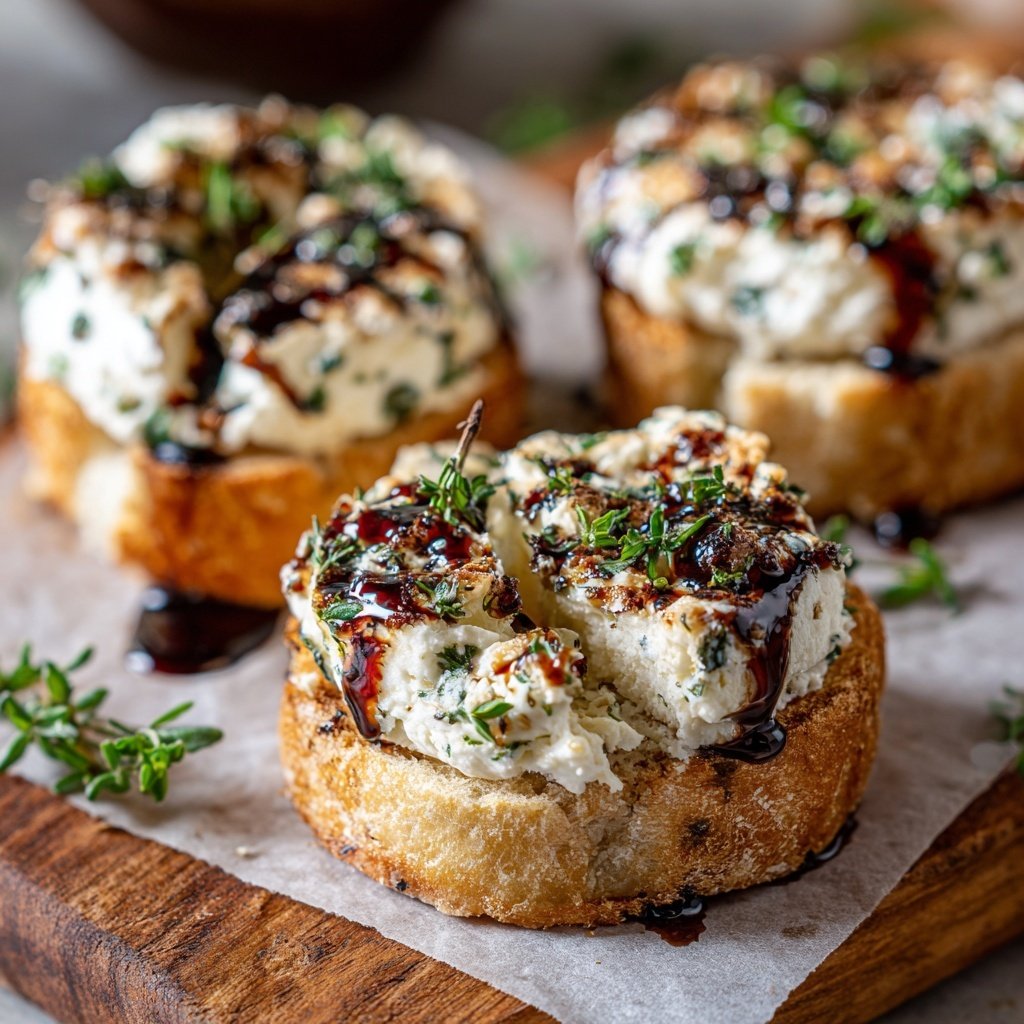 Herbed Goat Cheese Crostini Bites