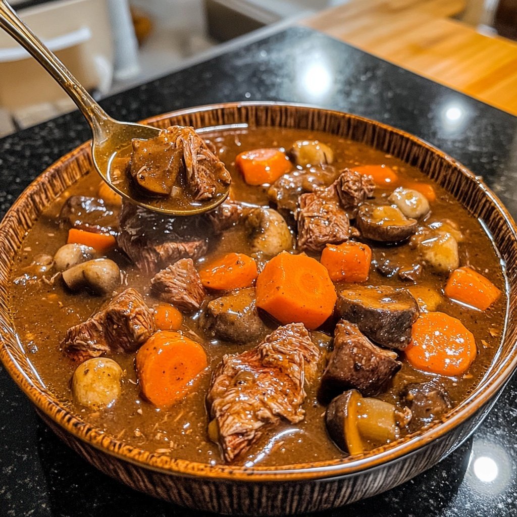 Venison Stew with Mushrooms
