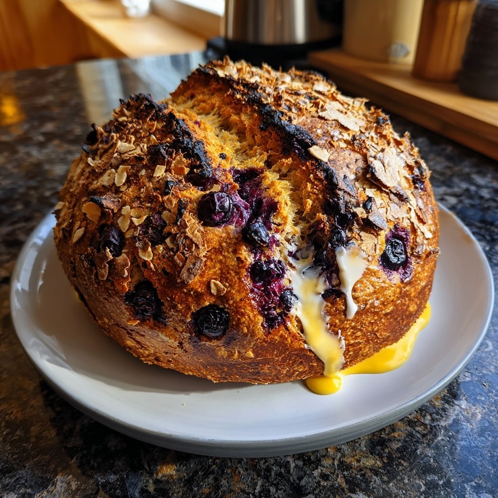 Lemon Blueberry Sourdough with Cream Cheese