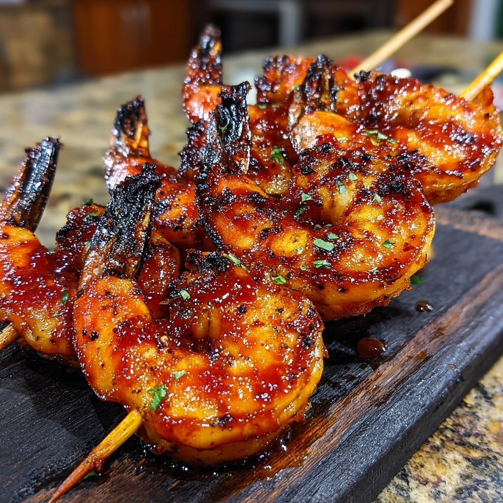 Sriracha Lime Shrimp Skewers
