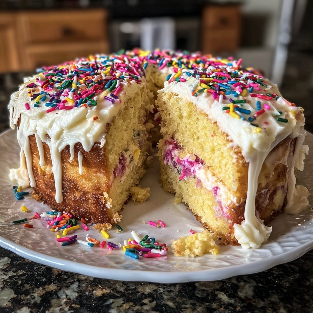 Galentine's Funfetti Birthday Cake