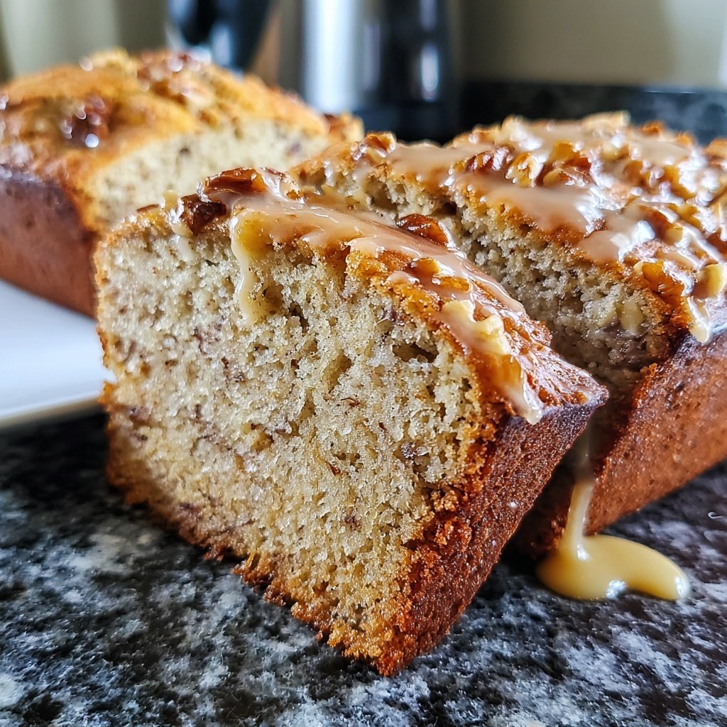 Banana Nut Bread with Honey Glaze