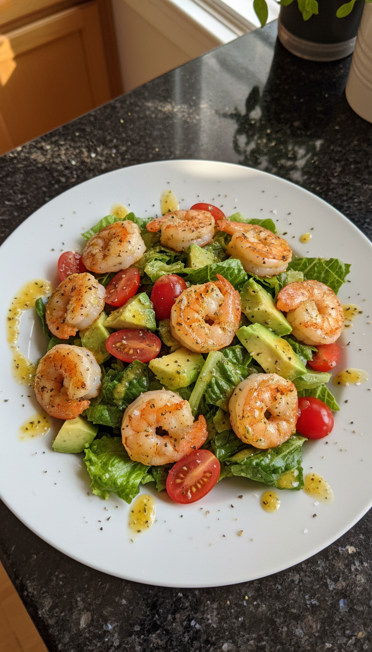 High Protein Grilled Shrimp Salad