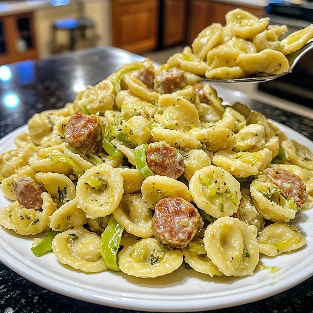 Sausage and Leek Orecchiette