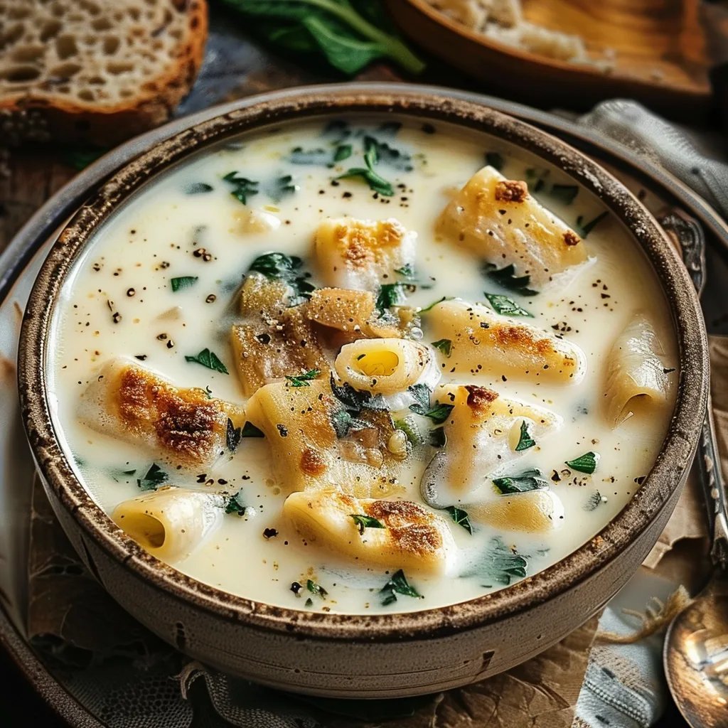 Cozy White Lasagna Soup with Creamy