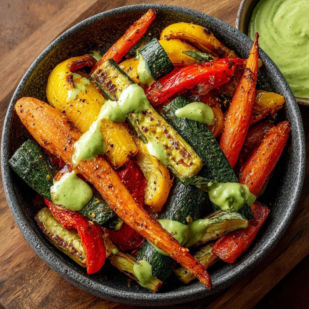 Roasted Vegetable Bowls with Green Tahini