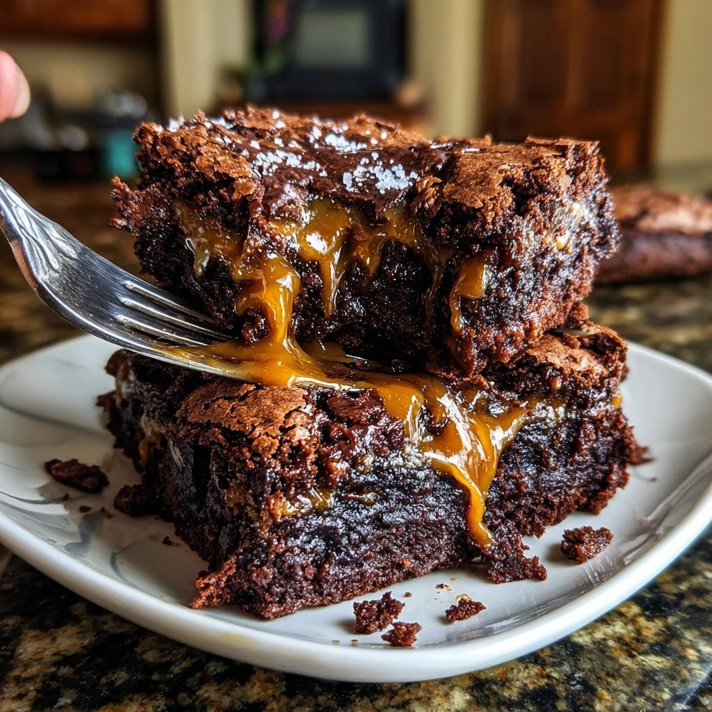 Sourdough Discard Brownies with Dulce Leche
