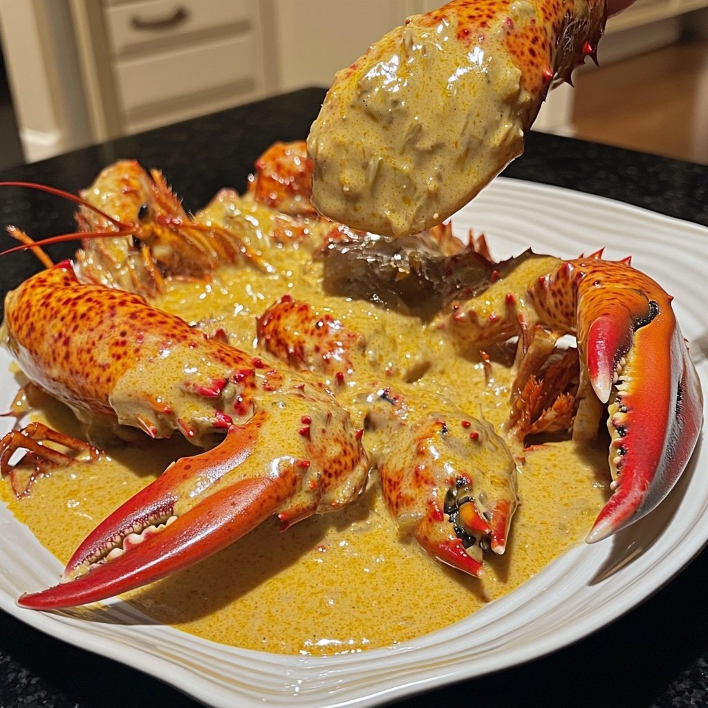 Lobster with Creamy Saffron Sauce