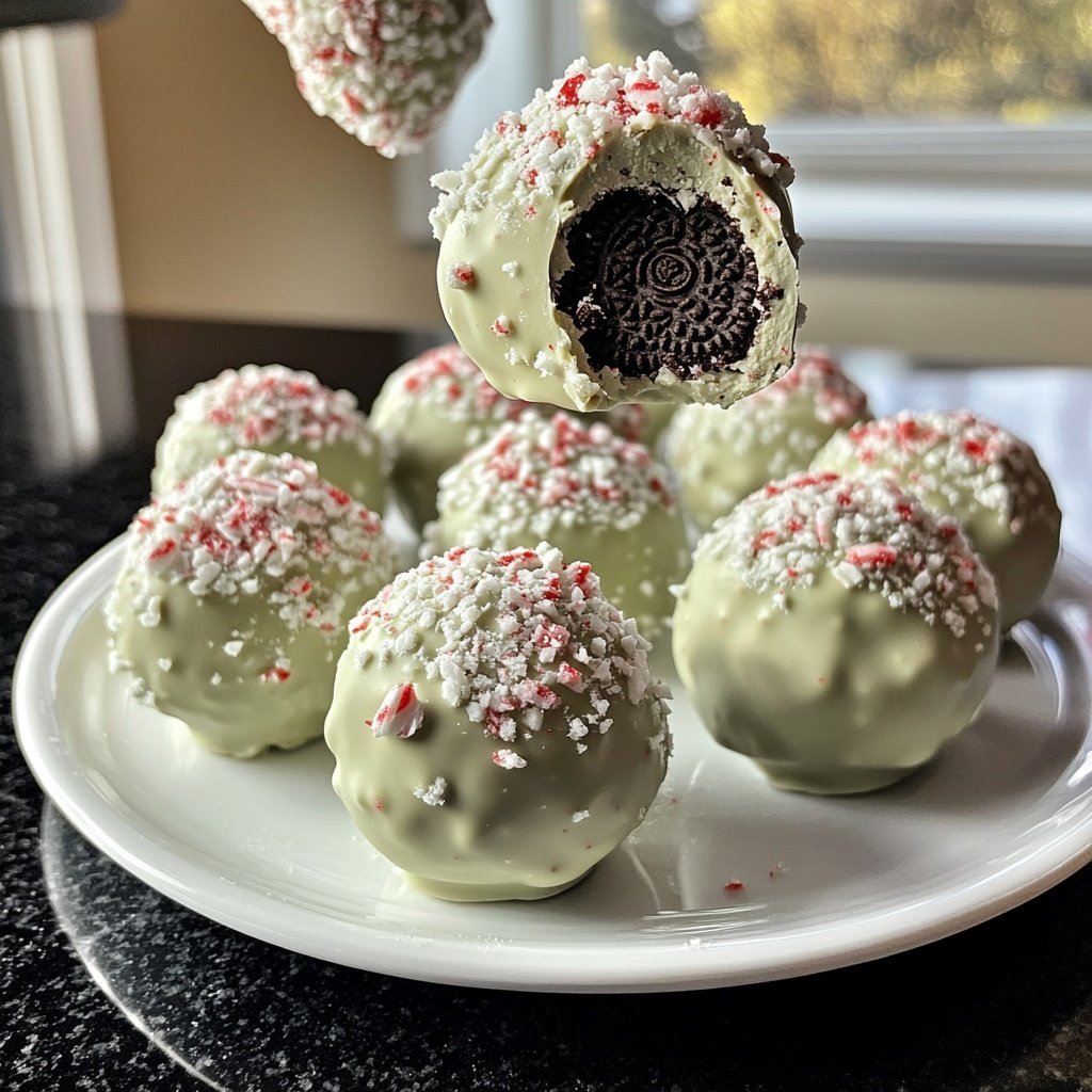 Peppermint Oreo Truffles