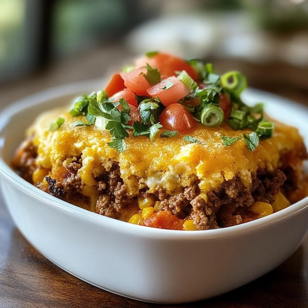 Irresistible Cowboy Cornbread Casserole