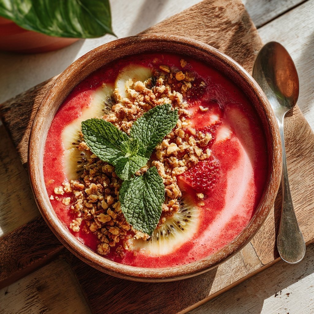 Strawberry Kiwi Smoothie Bowl