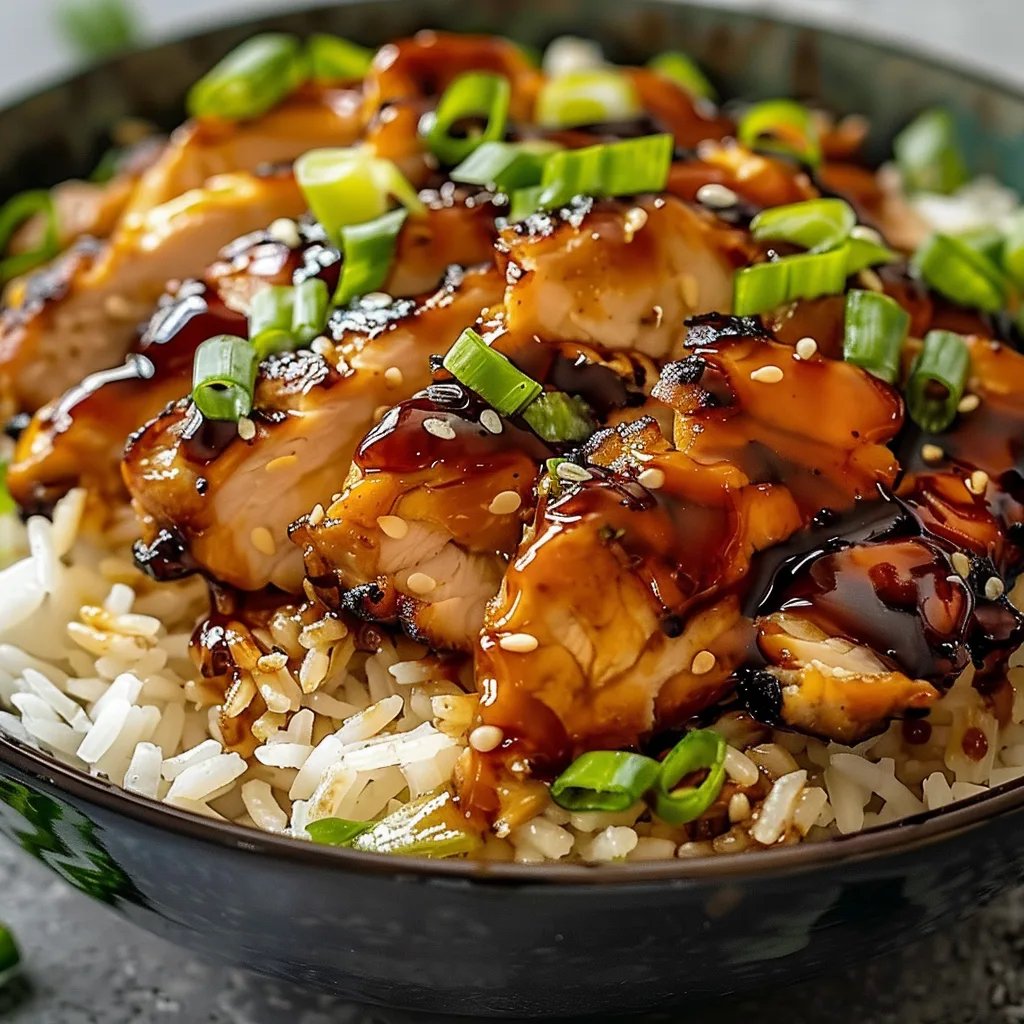 Quick & Healthy Honey BBQ Chicken Rice