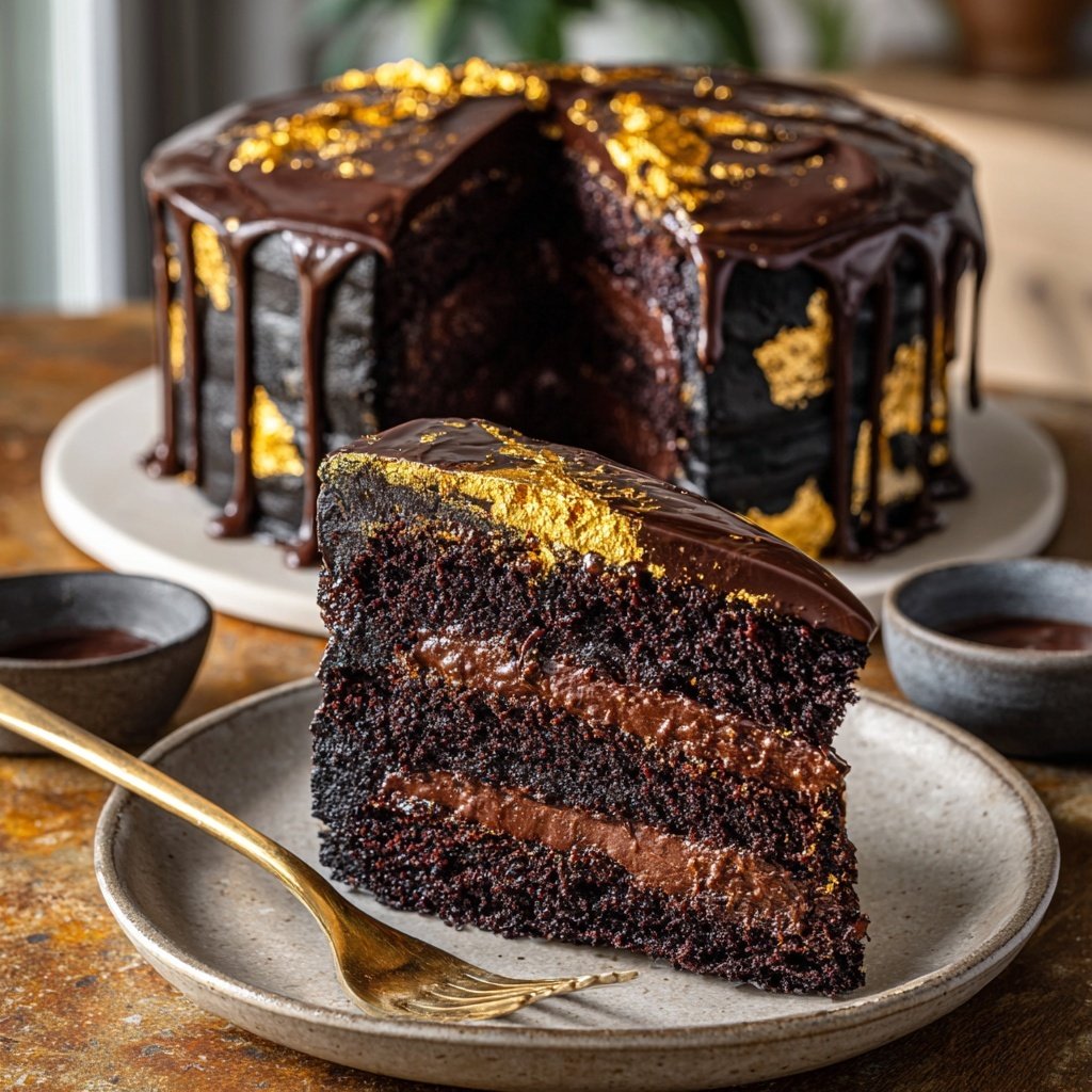 Black Cake Sophisticated Elegant