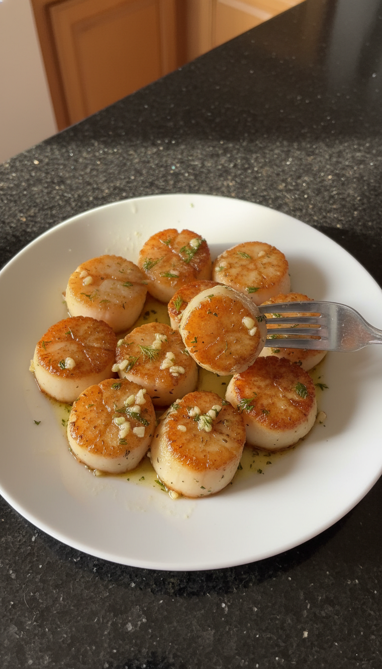 Garlic Butter Seared Scallops