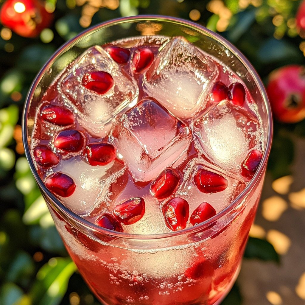 Pomegranate Vanilla Vodka Spritz Cocktail