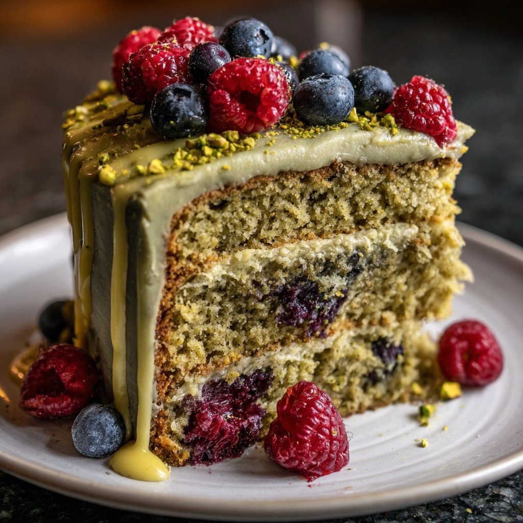 Galentine's Pistachio Berry Cake
