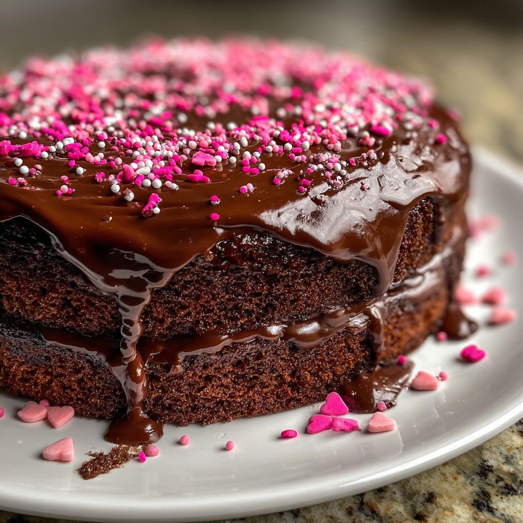 Galentine's Fun Chocolate Layer Cake