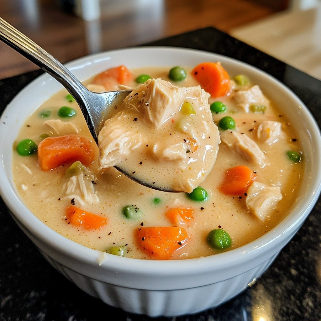Slow Cooker Chicken Pot Pie Soup