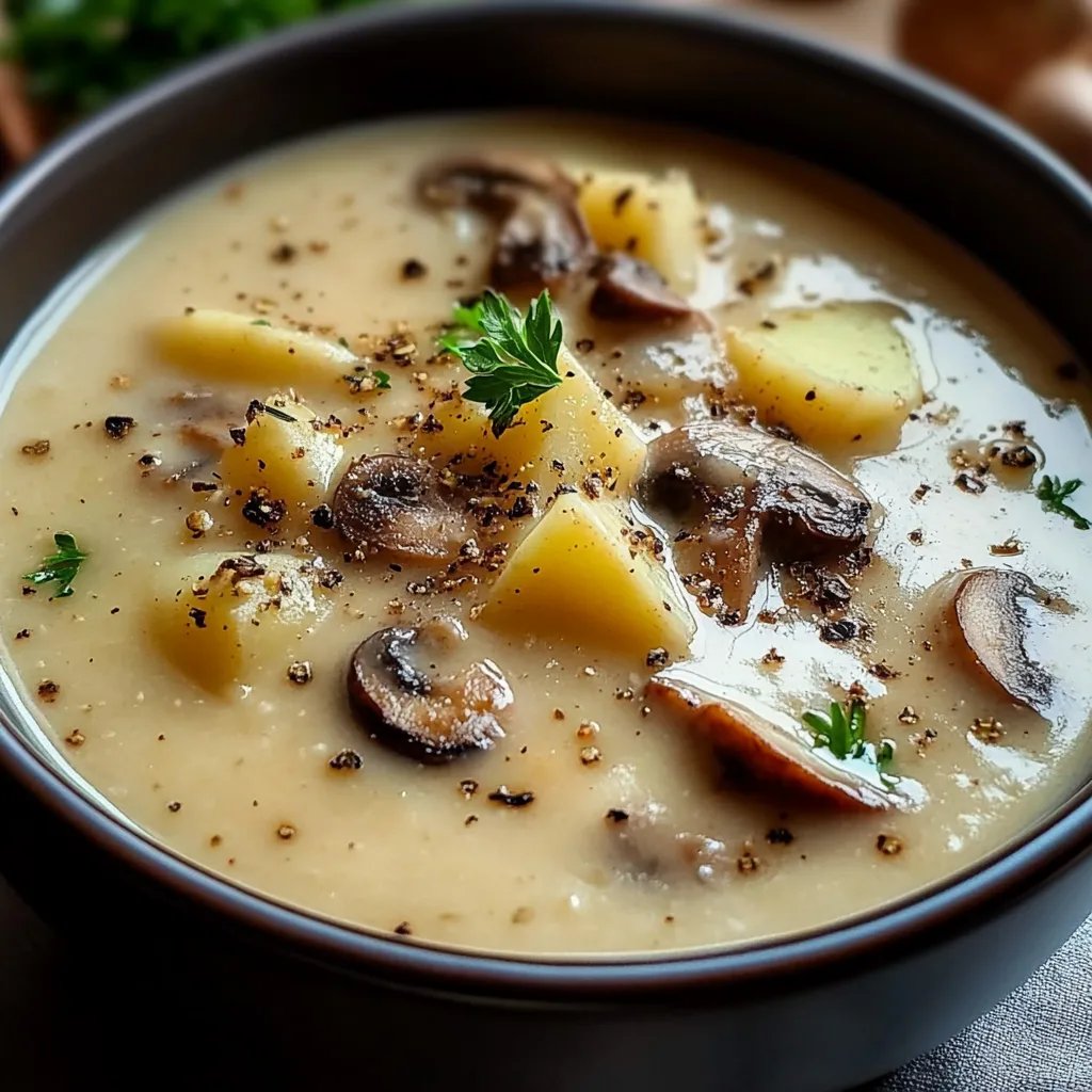 Creamy Mushroom Potato Soup