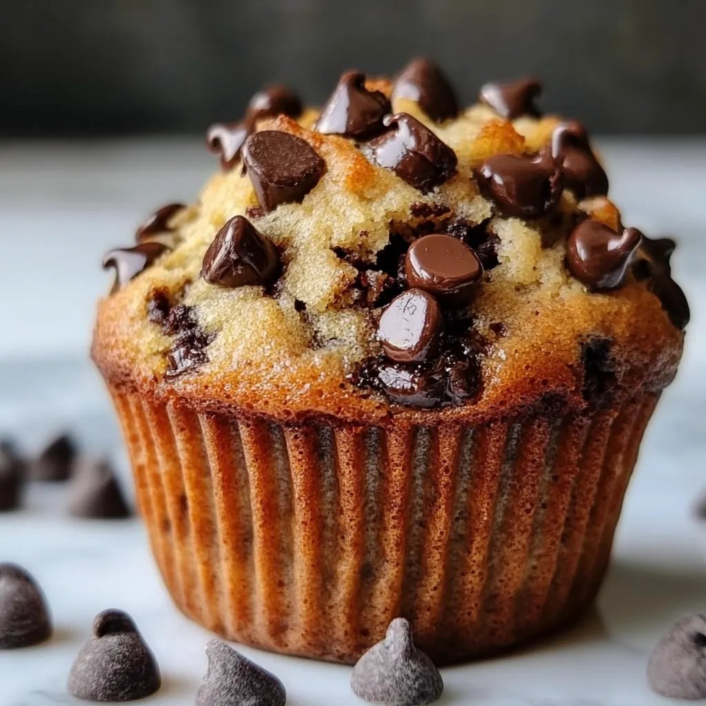 Irresistible Chocolate Chip Banana Muffin