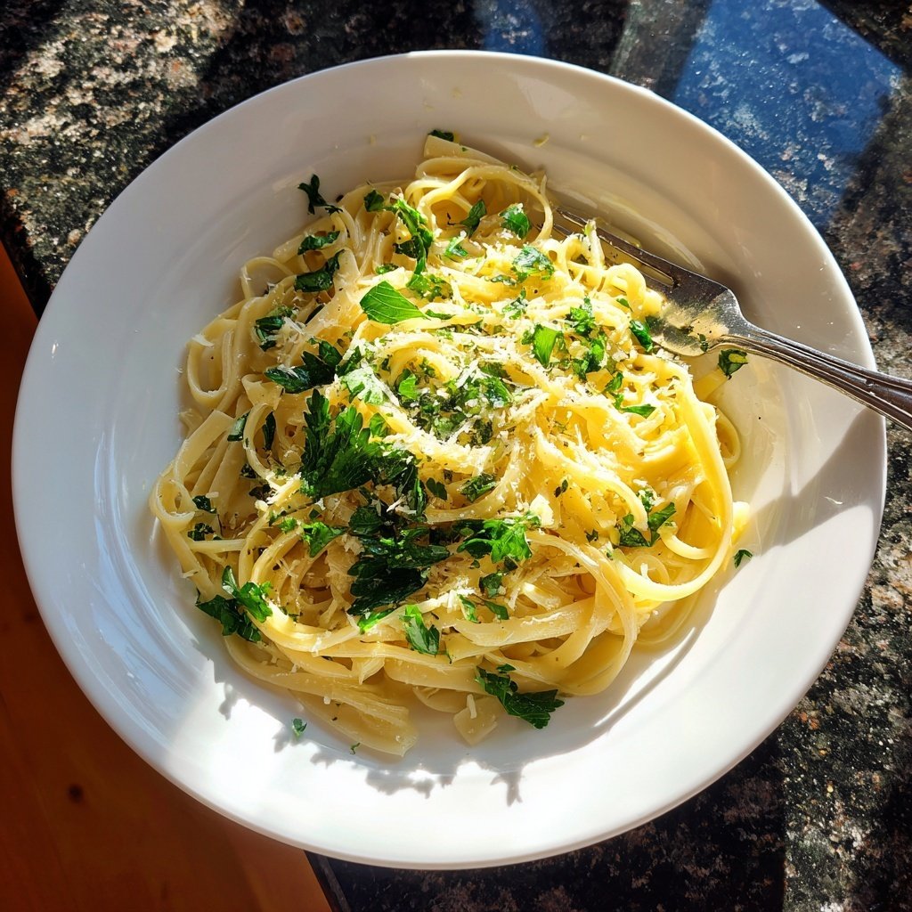 Simple Lemon Garlic Pasta
