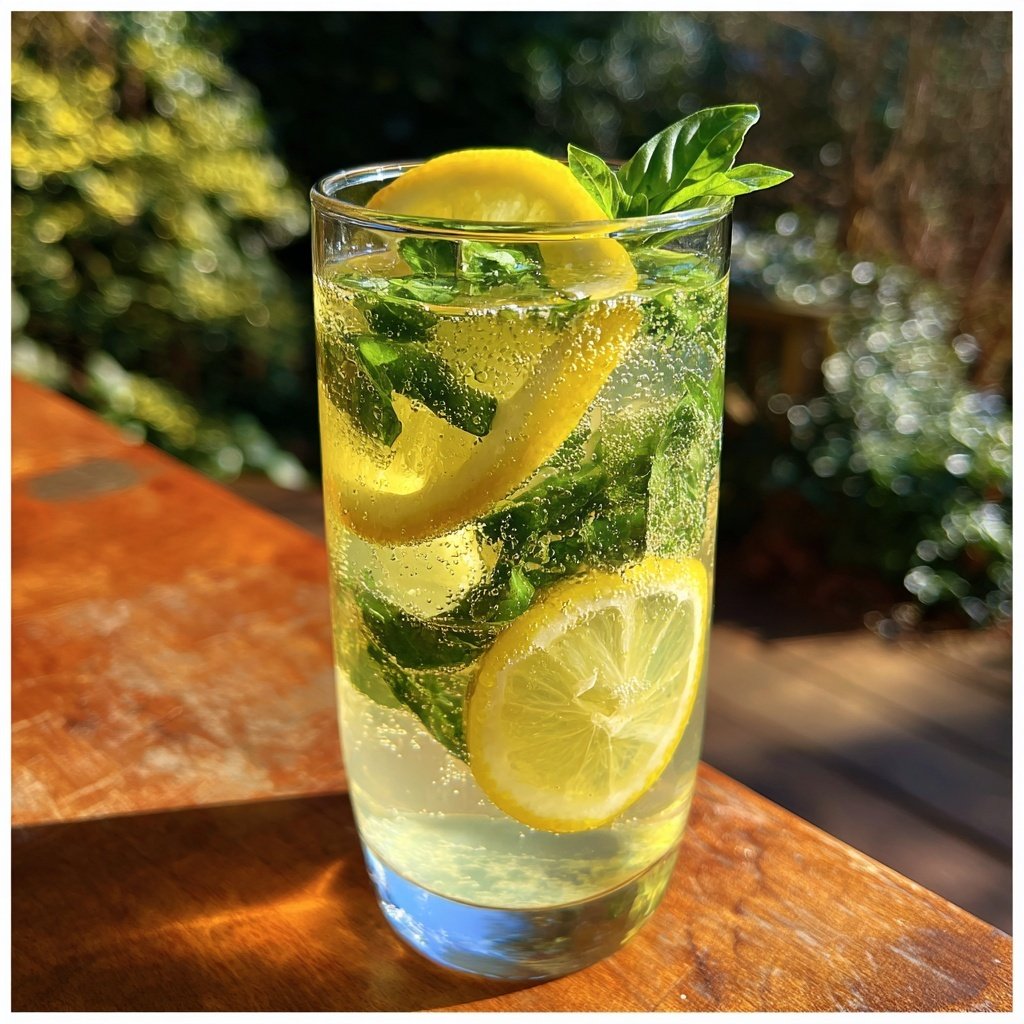 Basil Lemonade Sparkling Spritzer