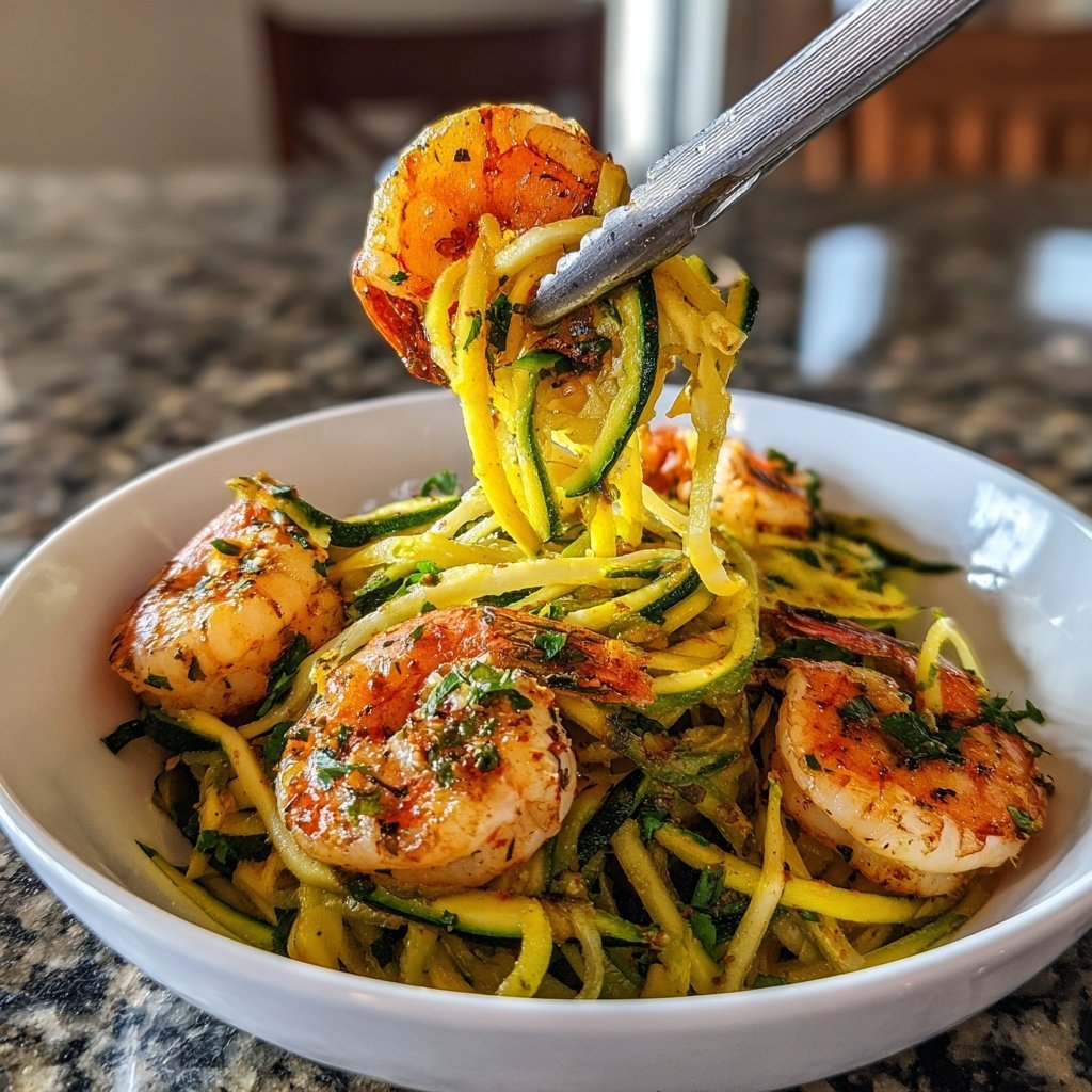 Garlic Shrimp Zucchini Noodles