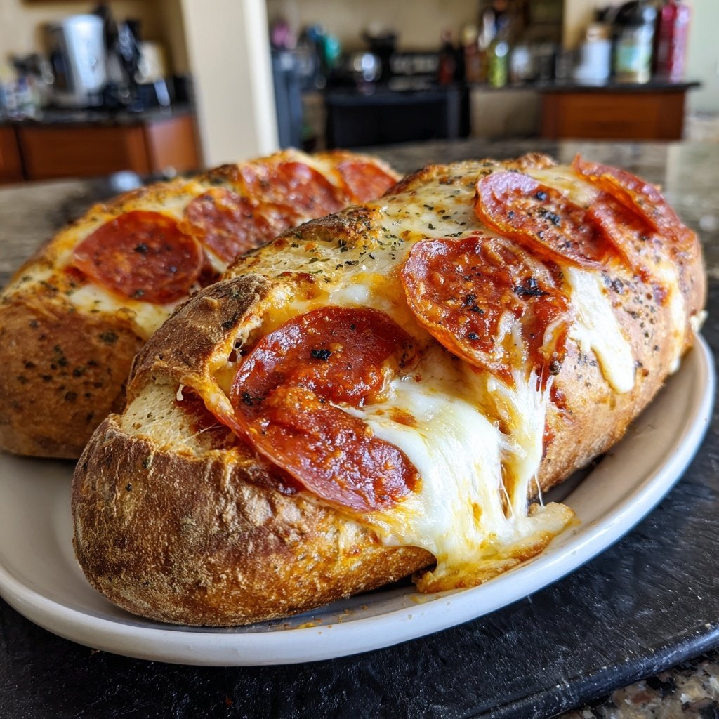 Pepperoni Rolls with Cheese Filling